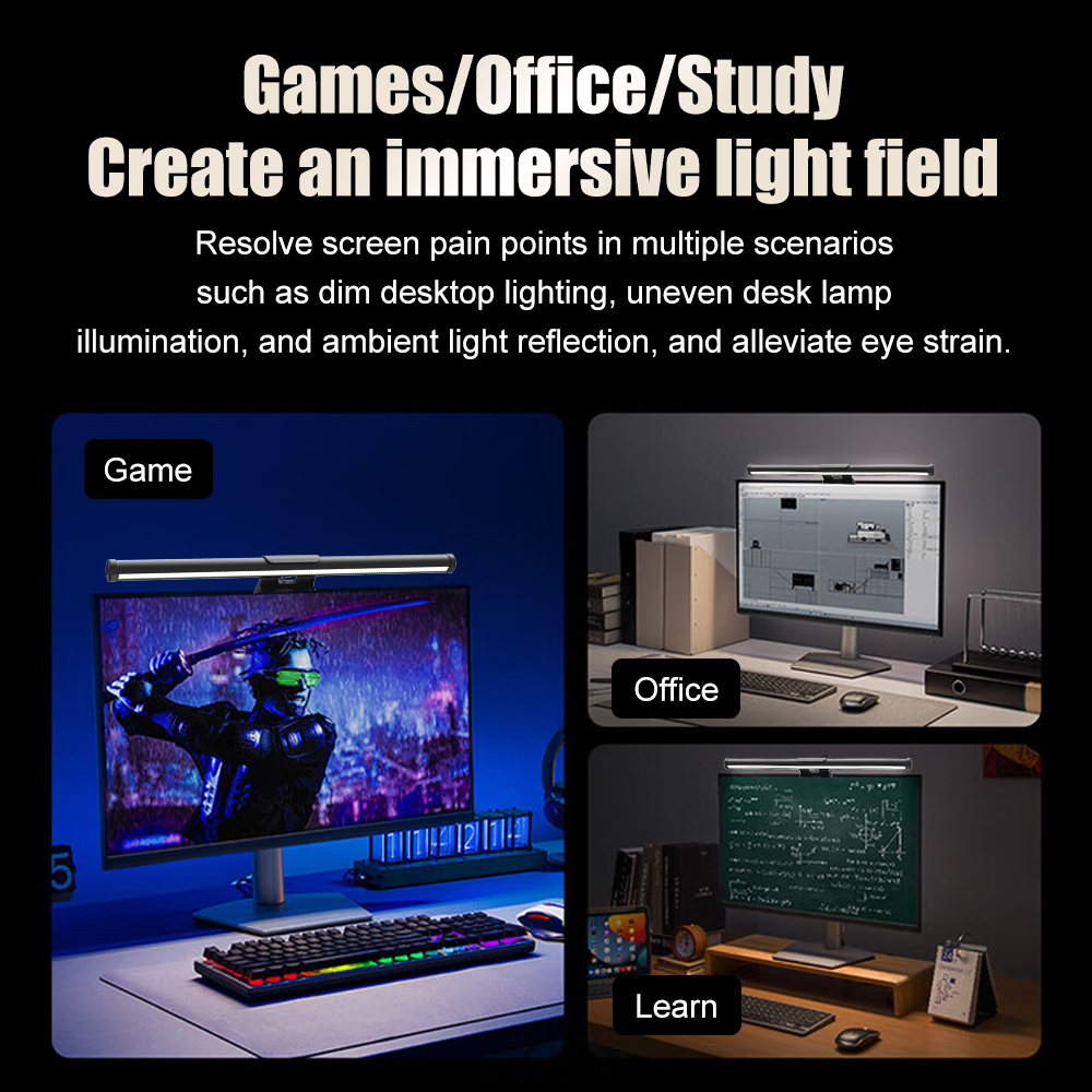 RGB Lightbar Monitor Light Bar - Desk Room Setup ulasan dan harga