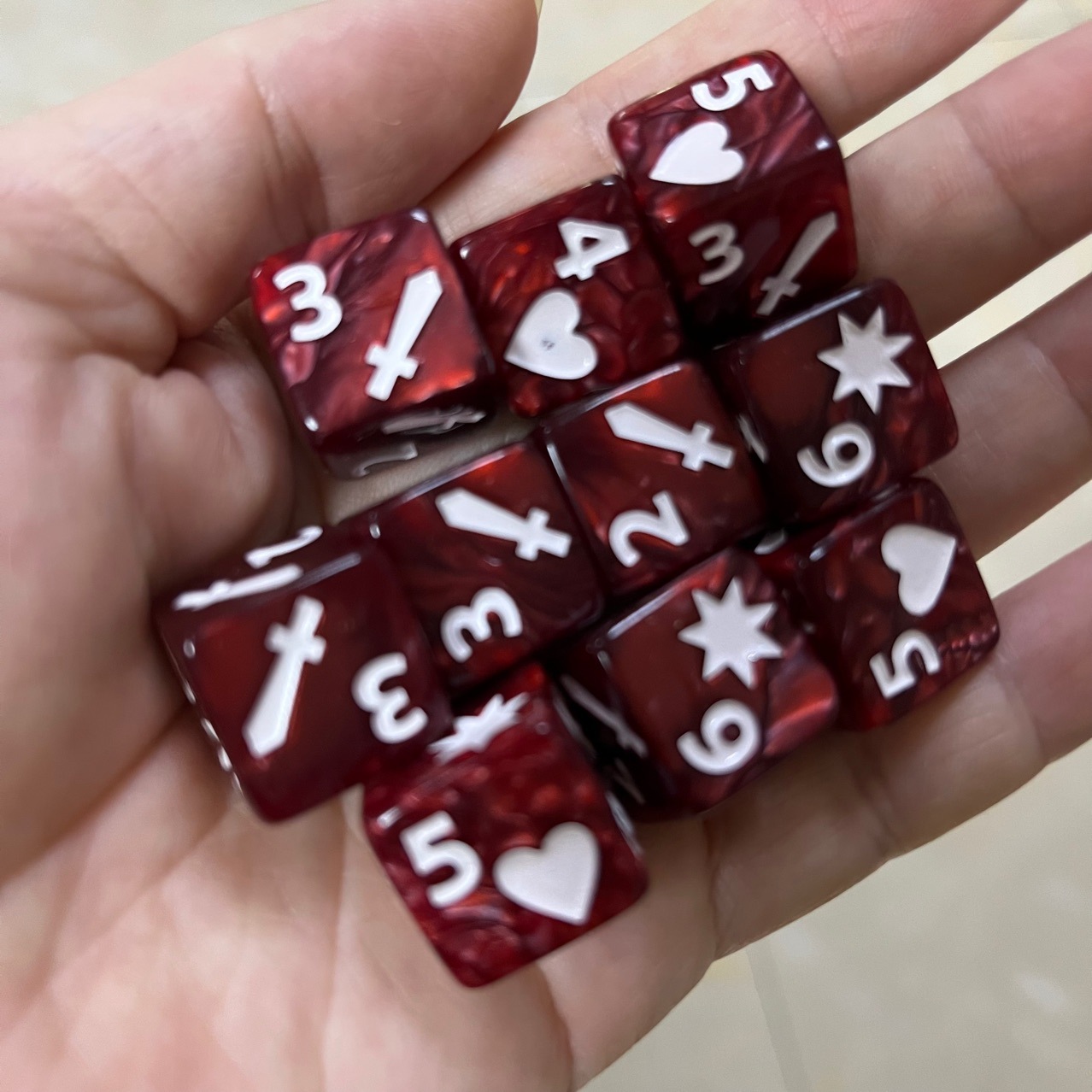 10 Pcs Set of New 16mm 6 Sided - Desk Setup Gaming ulasan dan harga