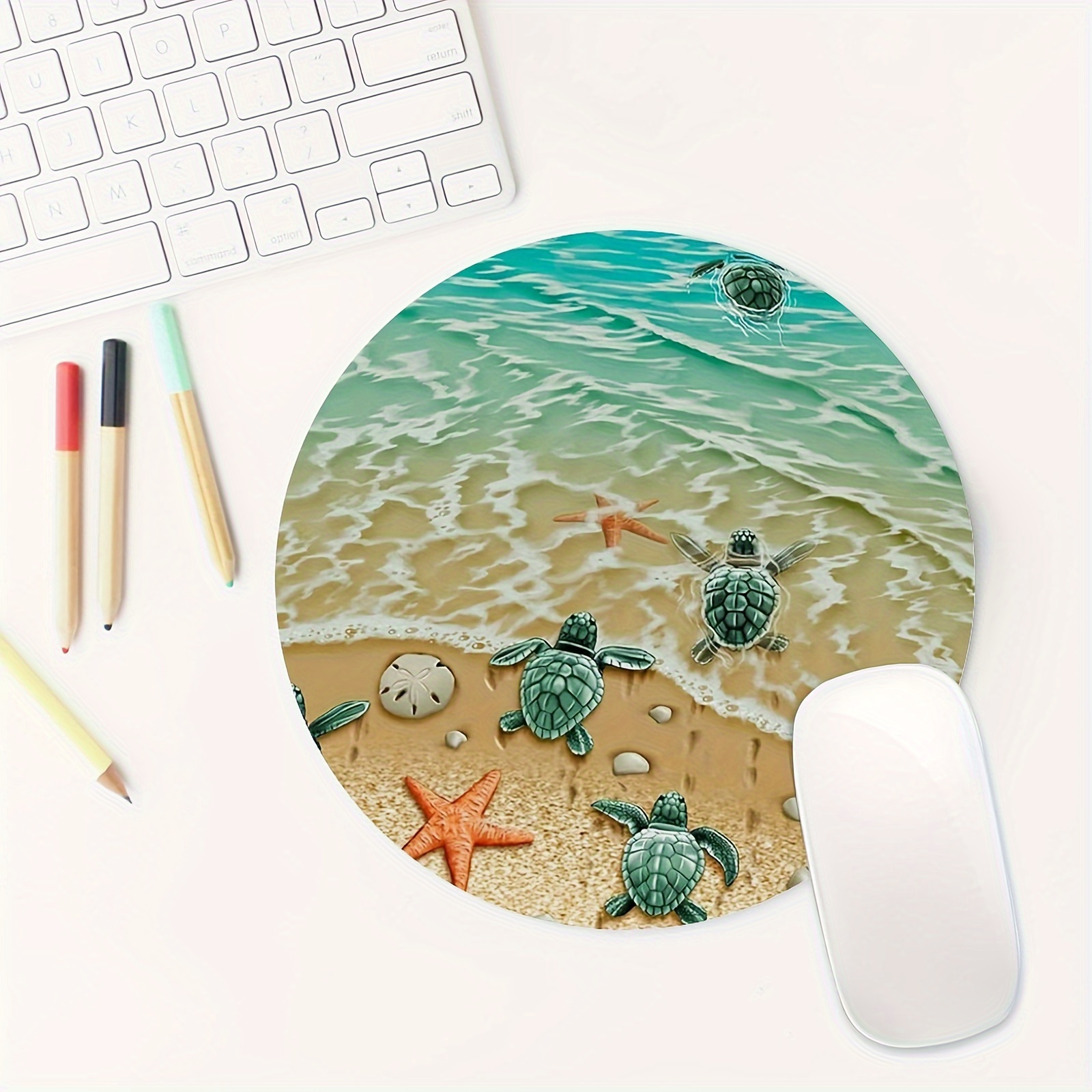 Adorable Turtle Starfish Round - Desk Setup Productivity ulasan dan harga
