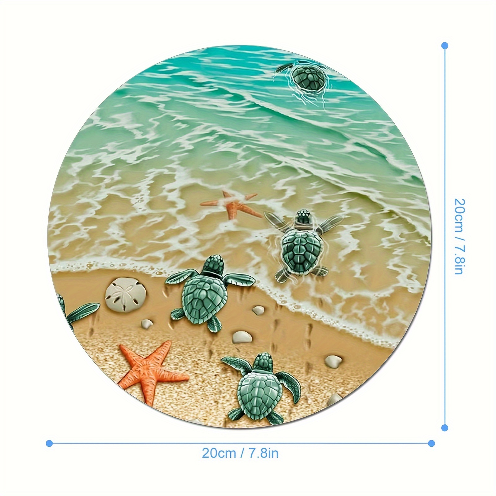 Adorable Turtle Starfish Round - Desk Setup Productivity ulasan dan harga